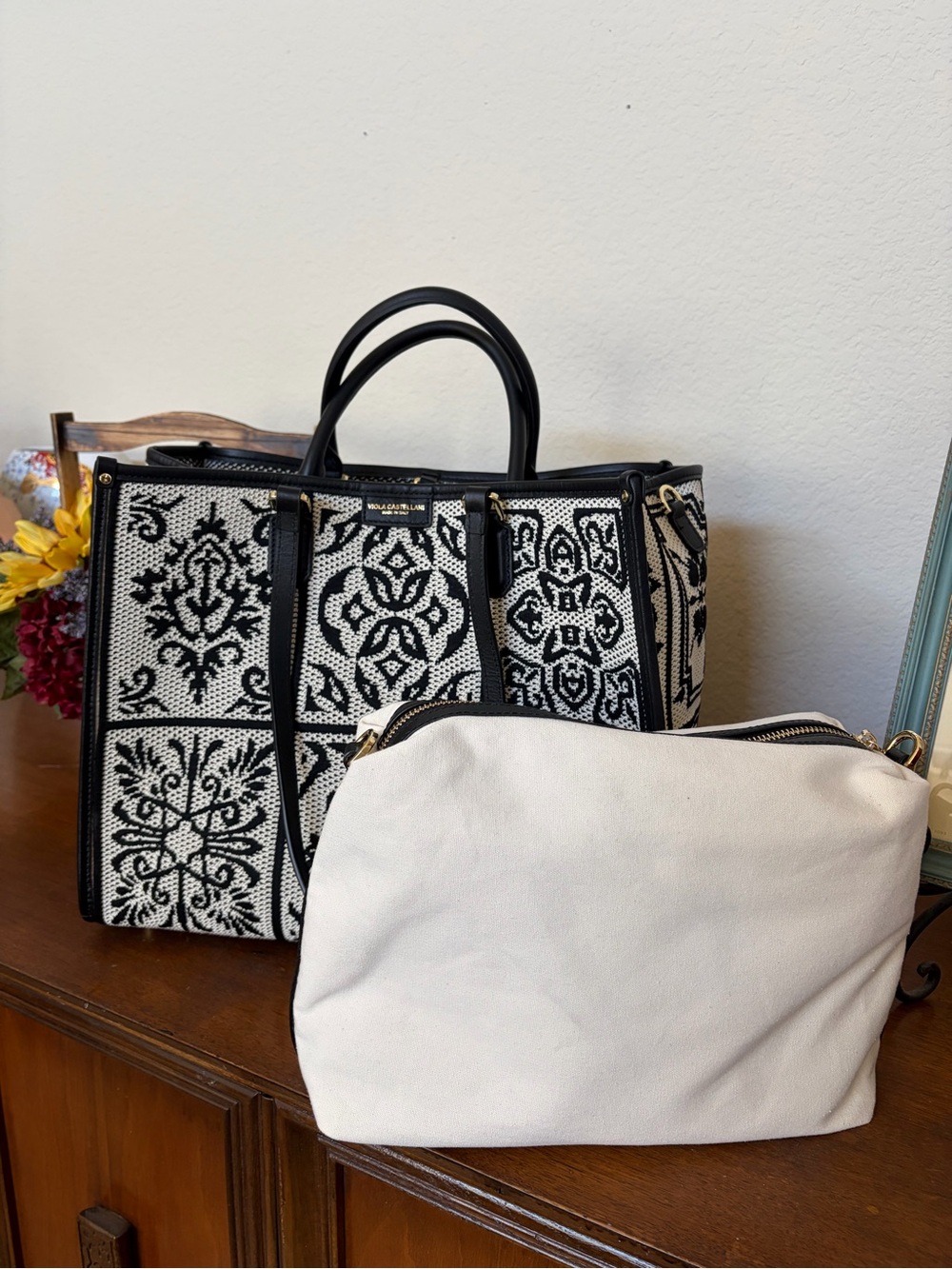 NWT viola Castellani Crochet Tote Bag Crossbody Bag - Picture 12 of 13